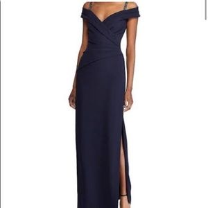 Navy blue elegant dress with store tags